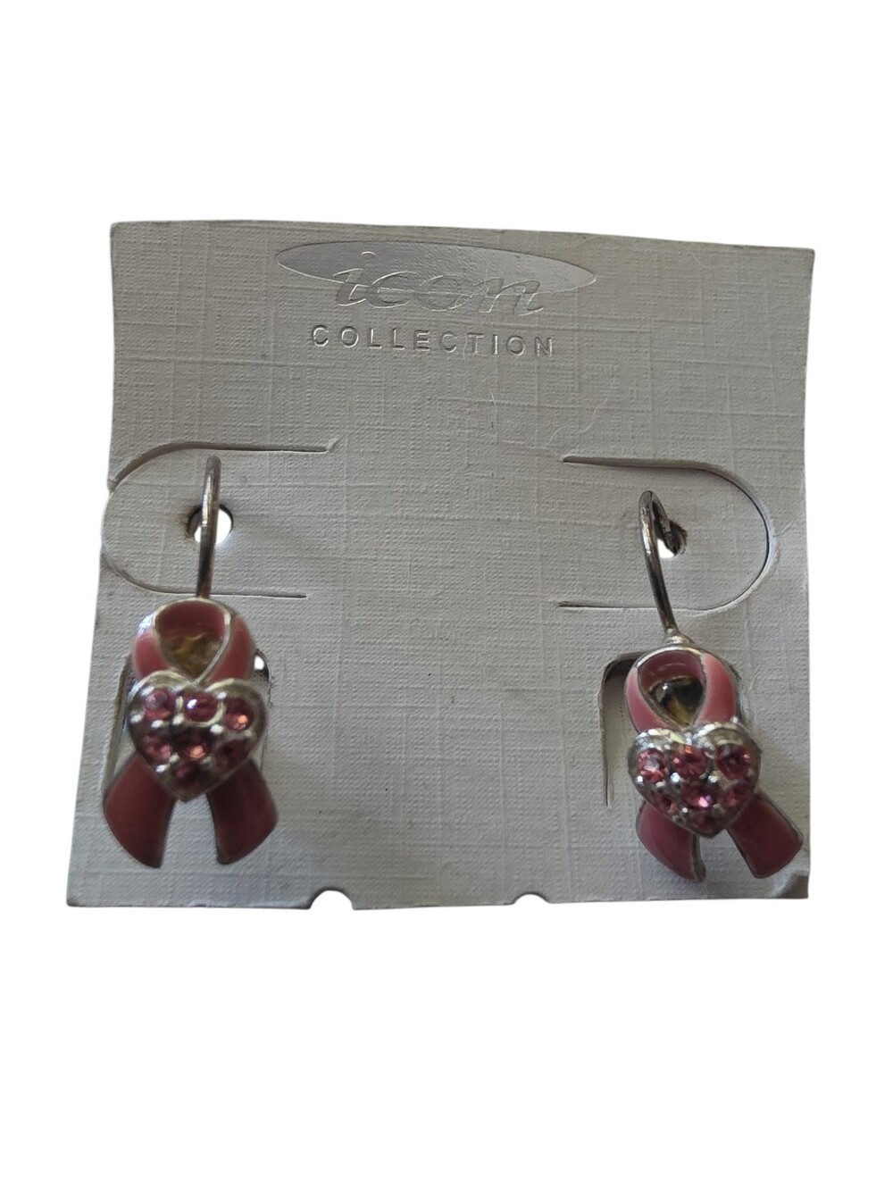 IC COLLECTION Breast Cancer Awareness Ribbon Earrings